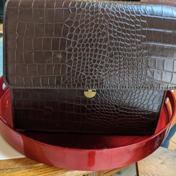 Massini Brown Croco Purse, NWT - Picture 4 of 5